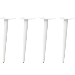 vidaXL Salontafelpoten conische vorm 4 st 30-31 cm staal wit