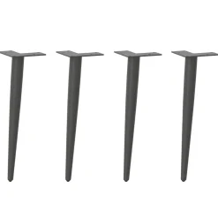 vidaXL Salontafelpoten conische vorm 4 st 30-31 cm staal antraciet