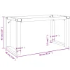 vidaXL Salontafelpoten O-frame 80x40x43 cm staal