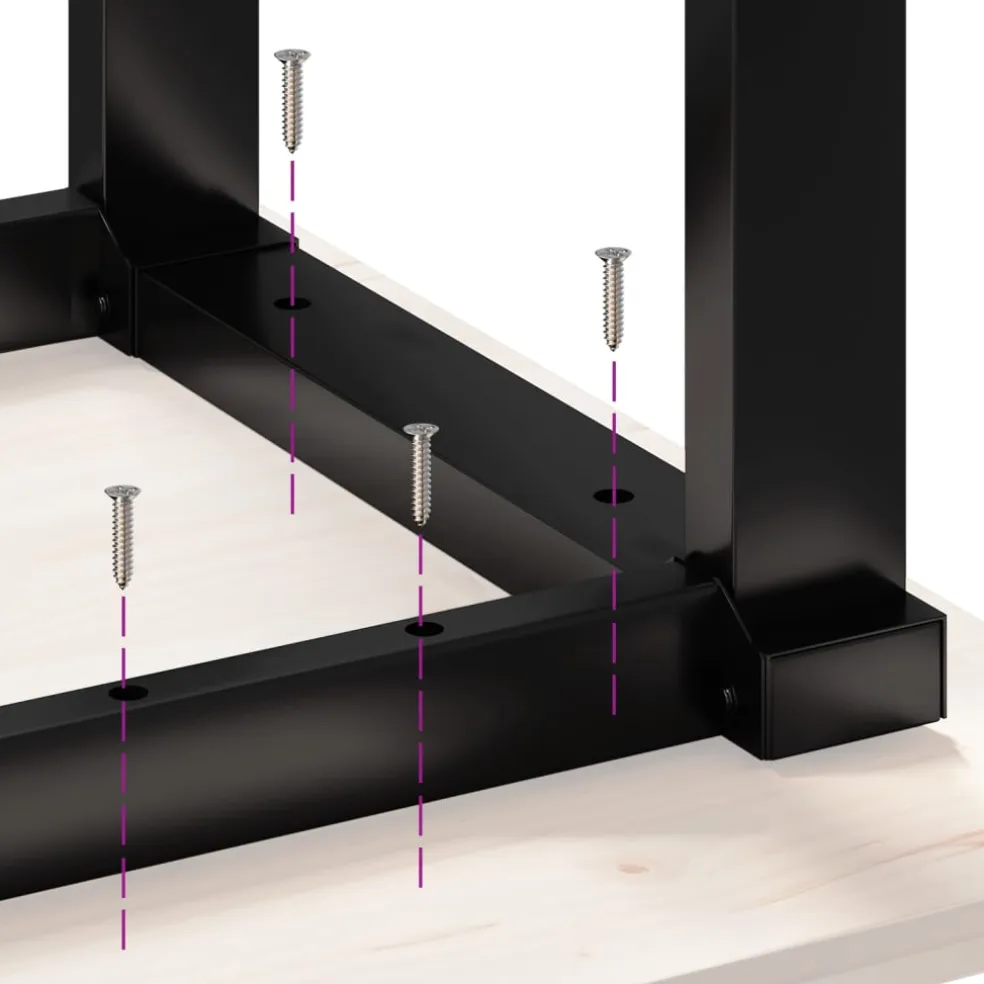 vidaXL Salontafelpoten O-frame 80x70x43 cm staal