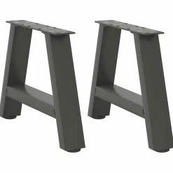vidaXL Salontafelpoten 2 st A-vormig 30x(30-31) cm staal antraciet