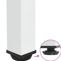 vidaXL Salontafelpoten 4 st 30-32 cm staal wit