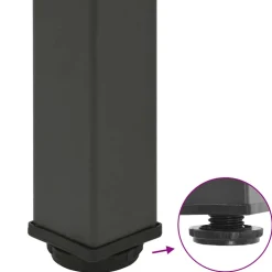 vidaXL Salontafelpoten 4 st 30-32 cm staal antraciet