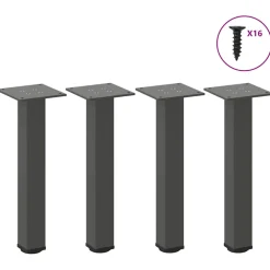 vidaXL Salontafelpoten 4 st 30-32 cm staal antraciet
