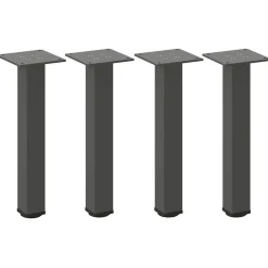 vidaXL Salontafelpoten 4 st 30-32 cm staal antraciet