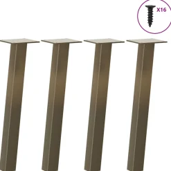 vidaXL Salontafelpoten 4 st 30 cm staal naturel