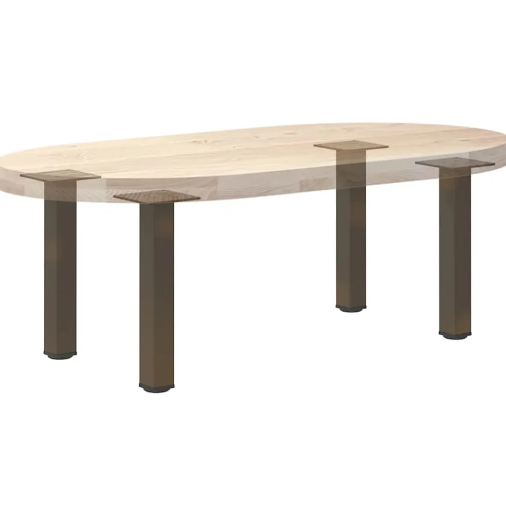 vidaXL Salontafelpoten 4 st 42-44 cm staal naturel