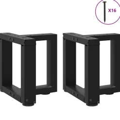 vidaXL Salontafelpoten 2 st T-vormig 30x25x(30-31) cm staal zwart