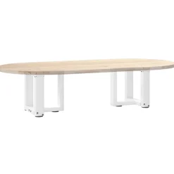 vidaXL Salontafelpoten 2 st T-vormig 30x25x(30-31) cm staal wit