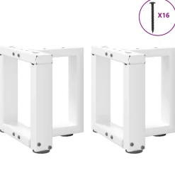 vidaXL Salontafelpoten 2 st T-vormig 30x25x(30-31) cm staal wit