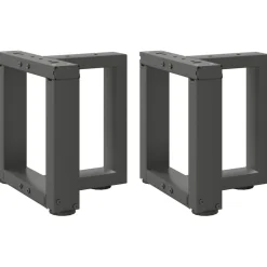 vidaXL Salontafelpoten 2 st T-vormig 30x25x(30-31) cm staal antraciet