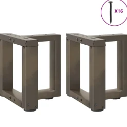 vidaXL Salontafelpoten 2 st T-vormig 30x25x(30-31) cm staal naturel