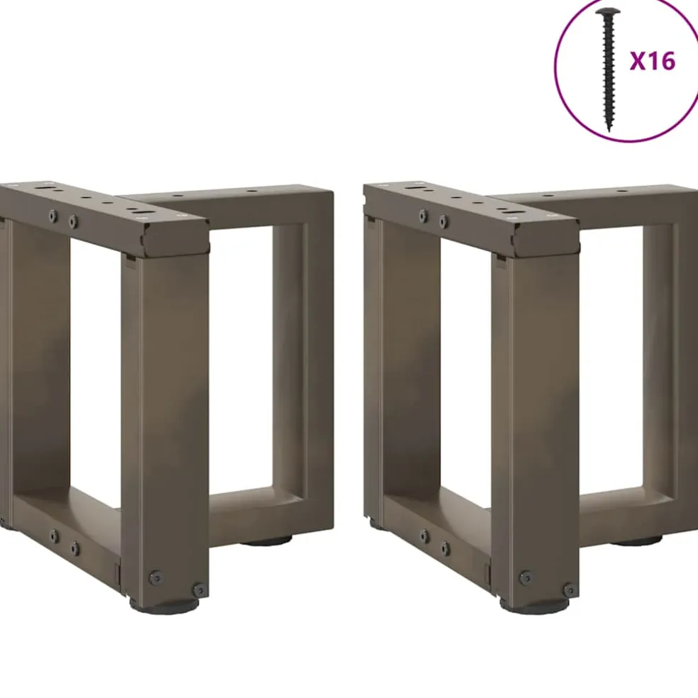 vidaXL Salontafelpoten 2 st T-vormig 30x25x(30-31) cm staal naturel