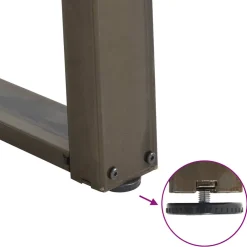 vidaXL Salontafelpoten 2 st U-vormig 30x(30-31) cm staal naturel