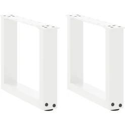 vidaXL Salontafelpoten 2 st U-vormig 30x(30-31) cm staal wit