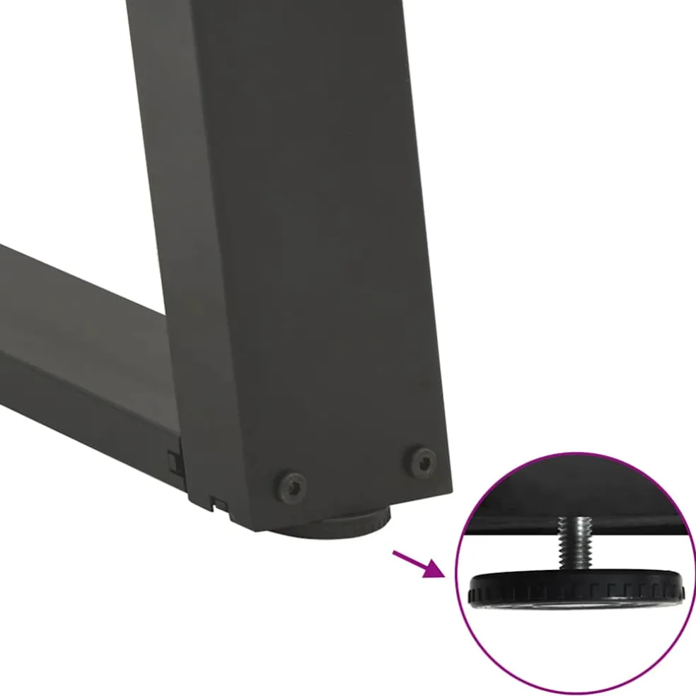 vidaXL Salontafelpoten 2 st U-vormig 30x(30-31) cm staal antraciet