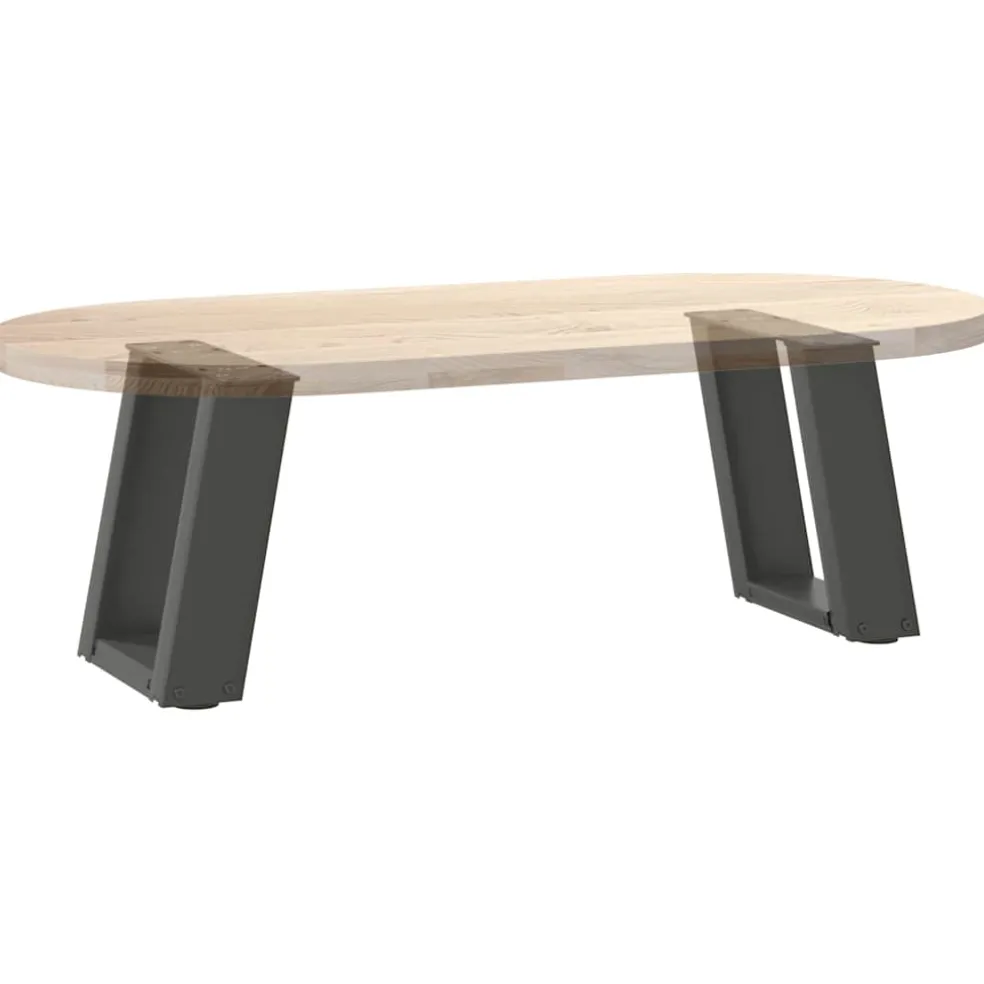 vidaXL Salontafelpoten 2 st U-vormig 30x(30-31) cm staal antraciet