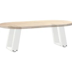 vidaXL Salontafelpoten 2 st U-vormig 30x(30-31) cm staal wit