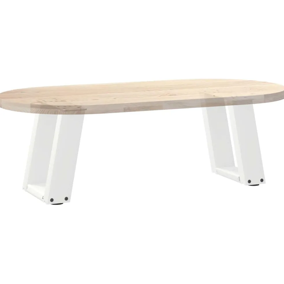 vidaXL Salontafelpoten 2 st U-vormig 30x(30-31) cm staal wit