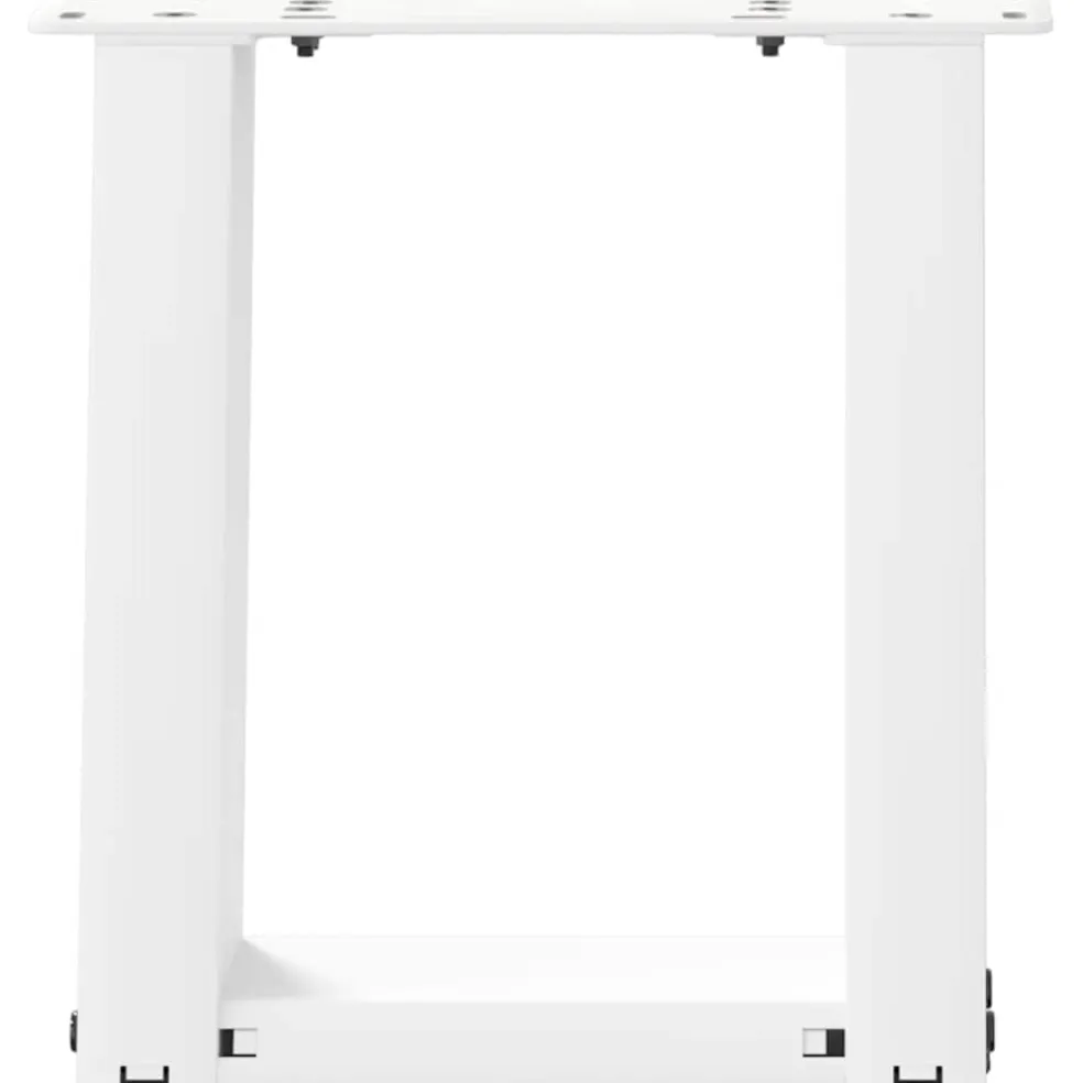 vidaXL Salontafelpoten 2 st U-vormig 30x(30-31) cm staal wit