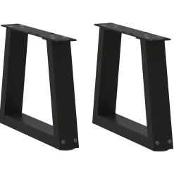 vidaXL Salontafelpoten 2 st V-vormig 30x(30-31,3) cm staal zwart