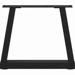 vidaXL Salontafelpoten 2 st V-vormig 30x(30-31,3) cm staal zwart