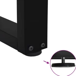 vidaXL Salontafelpoten 2 st V-vormig 30x(30-31,3) cm staal zwart