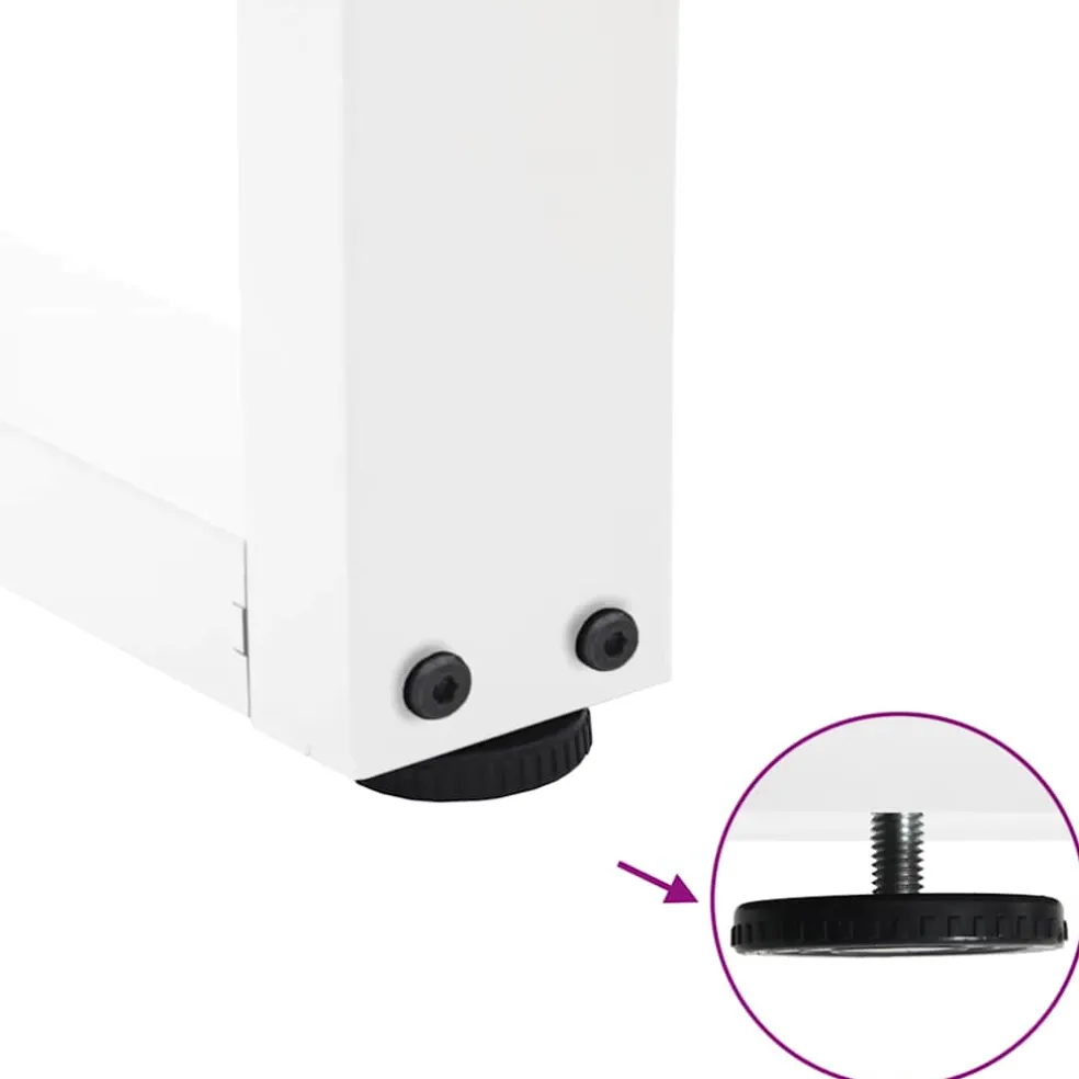 vidaXL Salontafelpoten 2 st V-vormig 30x(30-31,3) cm staal wit