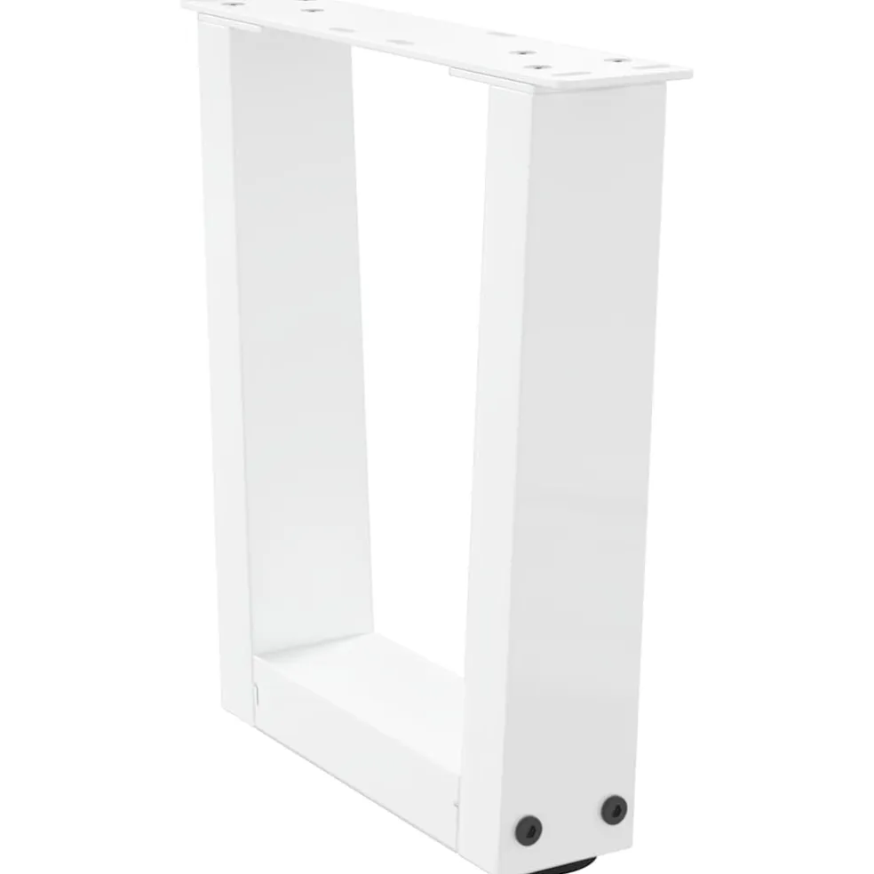 vidaXL Salontafelpoten 2 st V-vormig 30x(30-31,3) cm staal wit