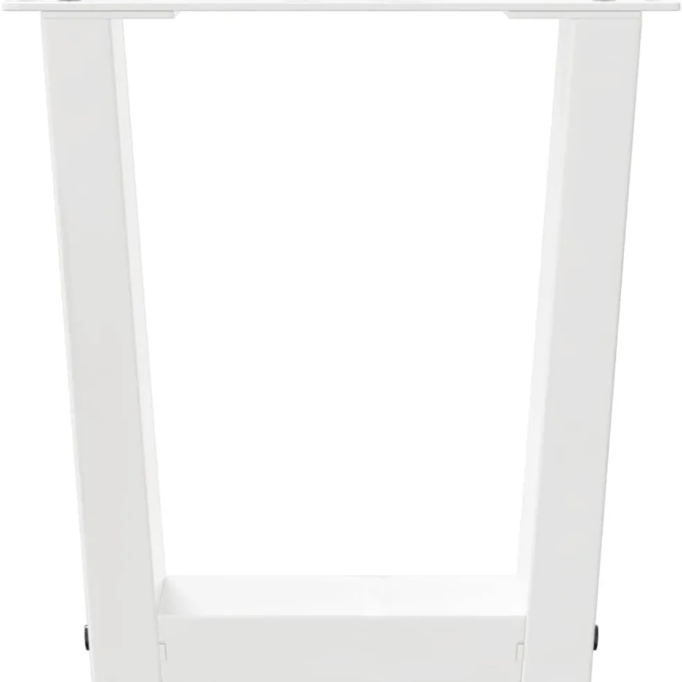 vidaXL Salontafelpoten 2 st V-vormig 30x(30-31,3) cm staal wit
