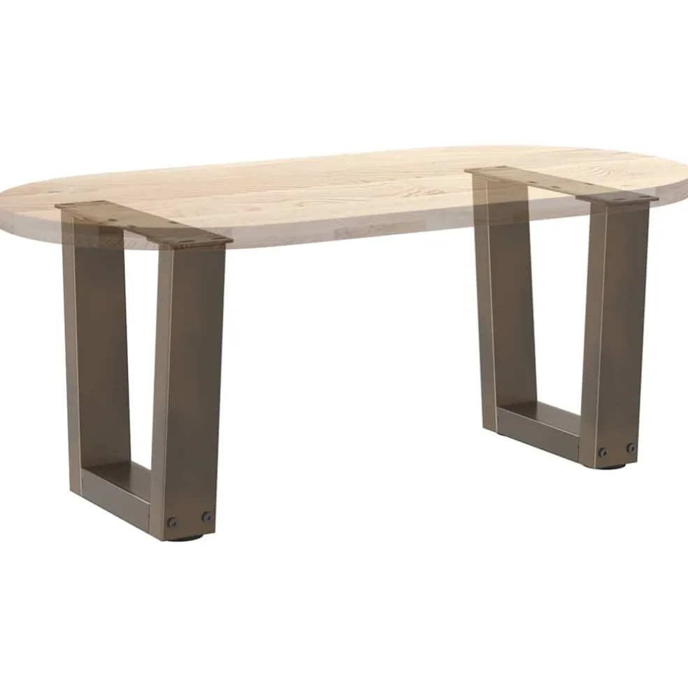 vidaXL Salontafelpoten 2 st V-vormig 30x(30-31,3) cm staal naturel