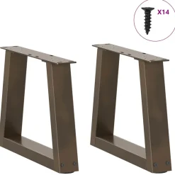 vidaXL Salontafelpoten 2 st V-vormig 40x(30-31,3) cm staal naturel