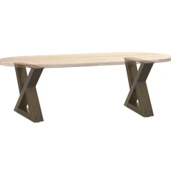 vidaXL Salontafelpoten 2 st 30x(30-31,3) cm staal naturel