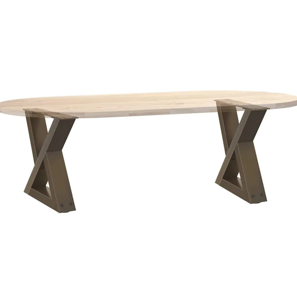 vidaXL Salontafelpoten 2 st 30x(30-31,3) cm staal naturel