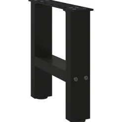 vidaXL Salontafelpoten 2 st 30x(30-31) cm staal zwart
