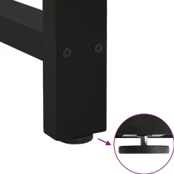 vidaXL Salontafelpoten 2 st 30x(30-31) cm staal zwart