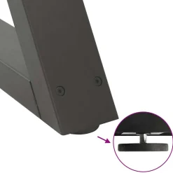 vidaXL Salontafelpoten 2 st 30x(30-31,3) cm staal antraciet