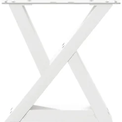vidaXL Salontafelpoten 2 st 30x(30-31,3) cm staal wit