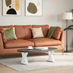 vidaXL Salontafelpoten 2 st 30x(30-31,3) cm staal wit