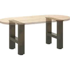 vidaXL Salontafelpoten 2 st 30x (30-31) cm staal naturel staal