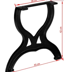 vidaXL Salontafelpoten 2 st X-frame gietijzer