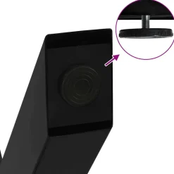 vidaXL Salontafelpoten 2 st X-vormig 30x(30-31) cm staal zwart