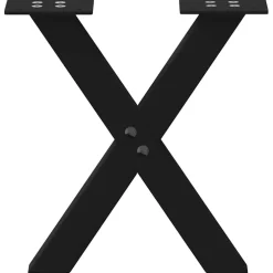 vidaXL Salontafelpoten 2 st X-vormig 30x(30-31) cm staal zwart