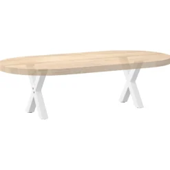 vidaXL Salontafelpoten 2 st X-vormig 30x(30-31) cm staal wit