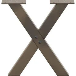 vidaXL Salontafelpoten 2 st X-vormig 30x(30-31) cm staal naturel