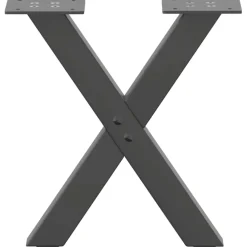 vidaXL Salontafelpoten 2 st X-vormig 30x(30-31) cm staal antraciet