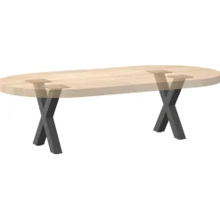 vidaXL Salontafelpoten 2 st X-vormig 30x(30-31) cm staal antraciet