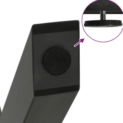 vidaXL Salontafelpoten 2 st X-vormig 30x(30-31) cm staal antraciet