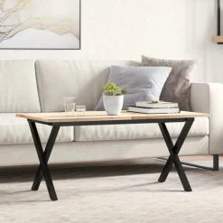 vidaXL Salontafelpoten X-frame 80x40x43 cm staal