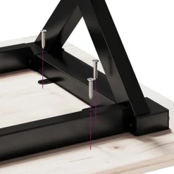 vidaXL Salontafelpoten X-frame 70x30x43 cm staal